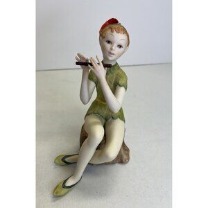 Cybis Porcelain PETER PAN FIGURINE with Flute SUPERB VINTAGE 7 1/2"